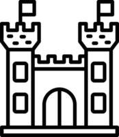 icône de vecteur de drapeau de château