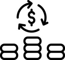 icône de vecteur de flux de trésorerie