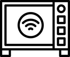 intelligent four micro onde vecteur icône