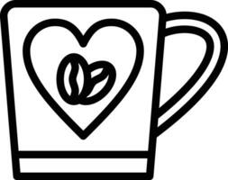 cœur café vecteur icône