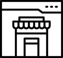 icône de vecteur de magasin en ligne