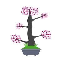 bonsaï Sakura fleur dans pot illustration vecteur