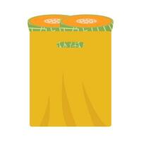 cantaloup tranche dans Plastique sac illustration vecteur