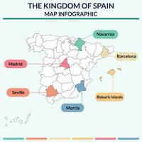 infographie de Espagne carte. infographie carte vecteur