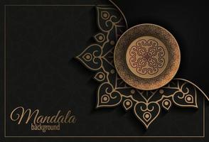 fond de mandala ornemental de luxe avec style de motif oriental islamique arabe premium vecteur