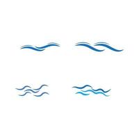illustration vectorielle de vague d'eau logo vecteur