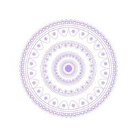 une Facile mandala, violet circulaire conception avec une blanc Contexte vecteur