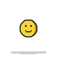 sourire expression pixel art concept vecteur