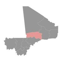 tombouctou Région carte, administratif division de Mali. vecteur illustration.