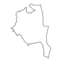 central Région carte, administratif division de Malawi. vecteur illustration.