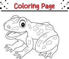 coloration pages content grenouille vecteur