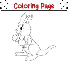 coloration pages kangourou boxe vecteur