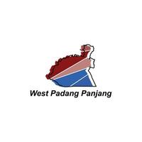 Ouest padang Panjang carte. vecteur carte de Indonésie pays coloré conception, illustration conception modèle sur blanc Contexte