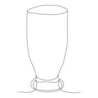 continu Célibataire ligne art dessin de du vin verre contour boisson élément vecteur illustration