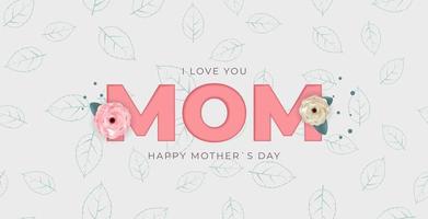 je t'aime maman. bonne fête des mères. illustration vectorielle vecteur