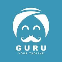 gourou logo icône conception vecteur illustration. logo adapté pour homme en relation produit, yoga, connaissance et en voyageant agence