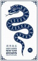 content chinois Nouveau année 2025 zodiaque signe, année de le serpent vecteur