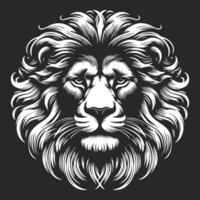 Lion tête vecteur silhouette illustration