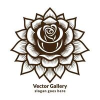 tatouage fleur rose vecteur