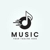 la musique logo conception collection avec pente style vecteur illustration