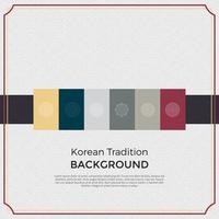 bannière de fond de motif traditionnel coréen vecteur