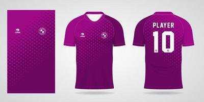 modèle de maillot de sport violet pour la conception de chemise uniforme de football vecteur