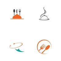 modèle de conception d'illustration vectorielle de logo de restaurant vecteur