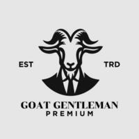 chèvre gentilhomme ancien logo icône conception vecteur