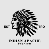 Indien apache tribu logo icône conception vecteur