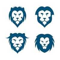 illustration d'images de logo de tête de lion vecteur