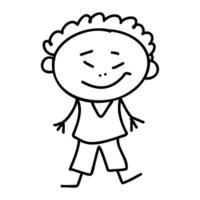 dessin animé des gamins vecteur esquisser