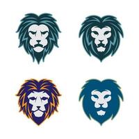 illustration d'images de logo de tête de lion vecteur