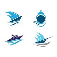 images de logo de bateau de croisière vecteur