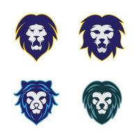 illustration d'images de logo de tête de lion vecteur