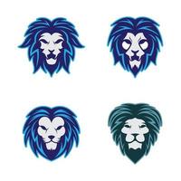 illustration d'images de logo de tête de lion vecteur