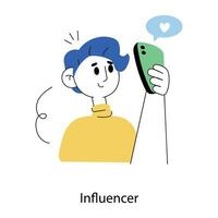 concepts d'influence à la mode vecteur