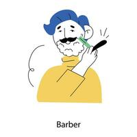 concepts de barbier à la mode vecteur