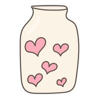bouteille cœur lampe l'amour valentines journée icône vecteur