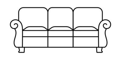 canapé ligne Icônes. meubles conception. collection de canapé illustration. moderne meubles ensemble isolé sur blanc Contexte. vecteur