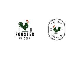 minimaliste et Facile poulet ferme logo. pour affaires modèle illustration. poulet mascotte logo vecteur, illustration de poulet. vecteur