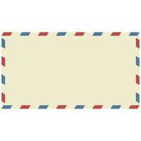 poste aérienne lettre enveloppe, vieux Jaune enveloppe livré par air courrier vecteur
