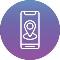 mobile GPS vecteur icône