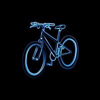 vecteur illustration de une vélo avec néon effet.