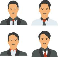 collection de affaires homme avatar. utilisateur profil. vecteur