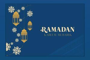 Ramadan kareem vente affiche modèle. avec mandala et lanterne ornements. conception pour social médias et la toile. vecteur