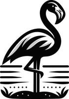 flamants roses silhouette illustration pro vecteur