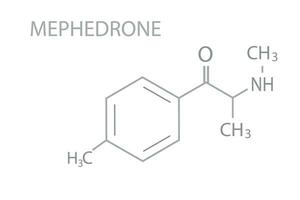 méphédrone moléculaire squelettique chimique formule vecteur