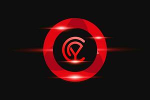 cy rouge logo conception. vecteur logo conception pour entreprise.