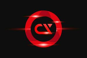 cx rouge logo conception. vecteur logo conception pour entreprise.