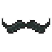 moustache avec pixel art conception vecteur